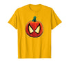 Marvel Spider-Man Halloween Spooky Pumpkin Jack-o'-Lantern T-Shirt - Golden Yellow