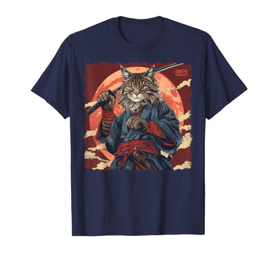 Maine Coon Cat Japanese Art Samurai Ukiyo-e Gifts Maine Coon Cat Japanese Art Samurai Ukiyo-e T-Shirt