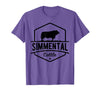 Funny Farmer Gift for Simmental Cattle Cow Farmer - Simmental Cattle T-Shirt - Purple Heather