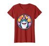 Mademark Birthday Boy Shark Party Hat Balloons Graphic T-Shirt - Cranberry Red