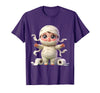Mademark Kids Halloween Mummy Wrapped in Toilet Paper T-Shirt - Purple