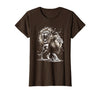 MyAnimal - Your Favourite Animal Wear Lion Majestic and Proud in Artistic Style T-Shirt - Brown