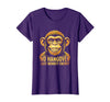 Mademark No Hangover Just Monkey Energy Sober Men T-Shirt - Women - Purple