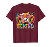 Be Kind Highland Cow Autism Awareness Sped Teacher Be Kind Highland Cow Autism Awareness Inspirational Teacher T-Shirt -