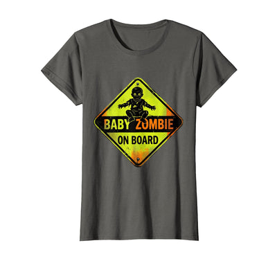Mademark Baby Zombie On Board Pregnant Halloween Design T-Shirt