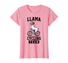 Bicycle Riding Animals Co. Llama Cycling Team Riding Bicycle T-Shirt - Pink