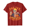 Dad Tax Halloween Pumpkin Candy Art Dad Tax Halloween Pumpkin Candy Funny Skull Men Dad Joke T-Shirt - Cranberry Red