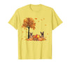 Funny German Shepherd Thanksgiving Halloween German Shepherd Autumn Leaf Fall Dog Thanksgiving Halloween T-Shirt - Lemon