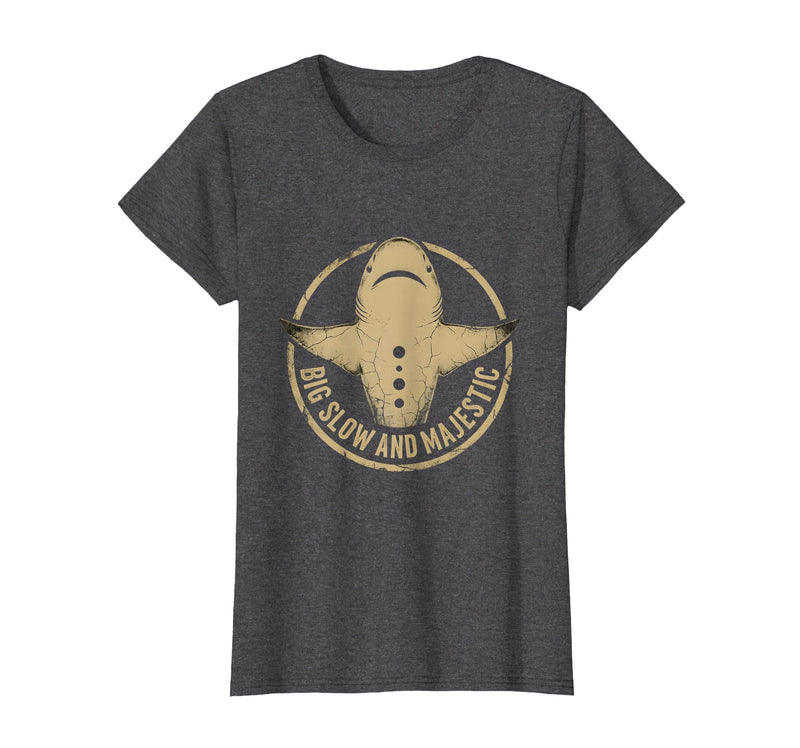 Mademark Big Slow and Majestic Whale Shark Design T-Shirt - Dark Heather Grey