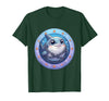 Mademark Great White Shark Tangled in Anchor Chain Art T-Shirt - Dark Green