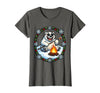 Mademark Polar Bear Sunglasses Roasting Marshmallow Christmas T-Shirt - Asphalt Grey