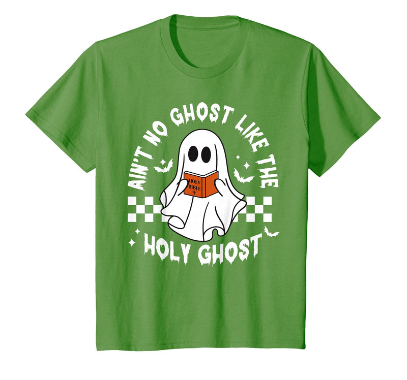 Funny Ain't No Ghost Like The Holy Ghost Christian Halloween T-Shirt - Grass Green