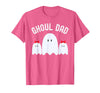 Ghoul Dad, Halloween Daddy Ghost Father of Two Ghost Girls T-Shirt - Pink Heather