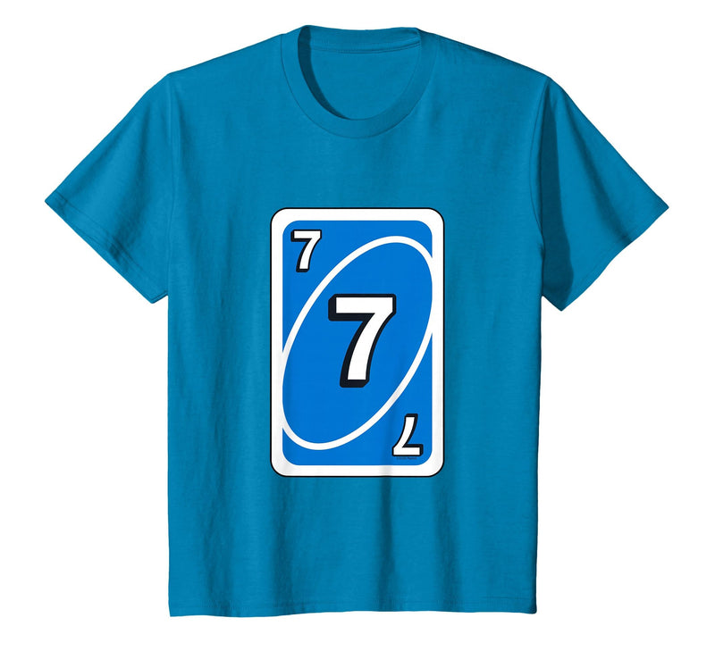 UNO Halloween Blue 7" Card T-Shirt - Sapphire Blue