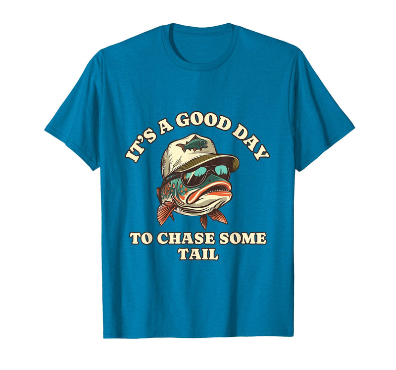 Funny Outdoor Anglers & Fisherman Designs Catch Fish and Laugh Hard with This Fishing Pun T-Shirt - Sapphire Blue