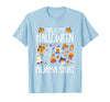 Halloween Shirts Costume Women Men Kids Pajama This is My Halloween Pajama Shirt Pumpkin Witch Skeleton T-Shirt - Baby Blue