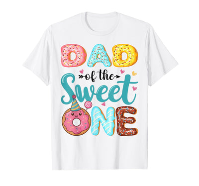 Sweet One Donut Birthday Girl Funny Matching Dad of The Sweet One 1st Birthday Girl Donut Party T-Shirt
