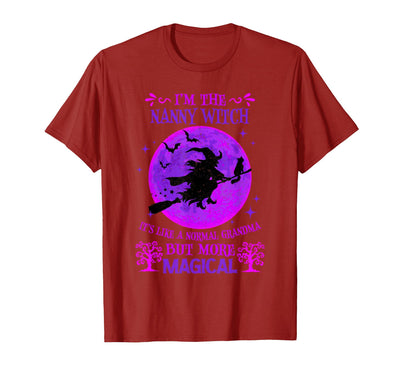 Scary Spooky Grandma Witch Halloween Costume I'm The Nanny Witch Like A Normal Grandma Halloween T-Shirt