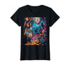 Alice in Wonderland Rabbit House T-Shirt in Black