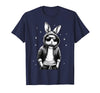 Bunny Face with Sunglasses Rabbit for Boys Men Kids T-Shirt in Navy Blue