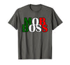 Italian Yeah B Mob Boss Italian Flag 1920s Costume Mafia Party T-Shirt - Asphalt Grey
