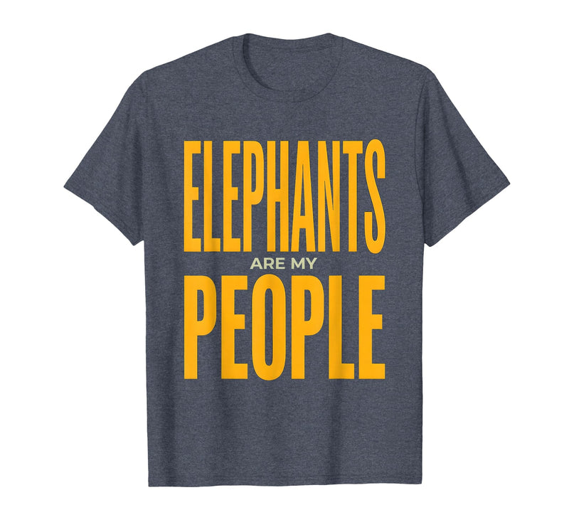 Mademark Elephants Are My People Safari Wildlife Design T-Shirt - Men - Heather Blue