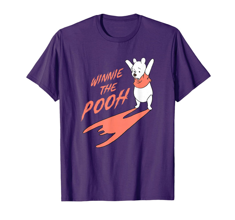 Disney Winnie The Pooh Halloween Casting Scary Shadow T-Shirt - Purple