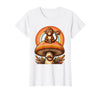 Mademark Monkey Perched on Giant Mushroom Illustration T-Shirt - Women - White