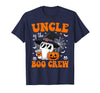 Halloween Family Matching Costume Boo Ghost Tee. Uncle Boo Crew Groovy Ghost Matching Family Halloween T-Shirt - Navy Blue