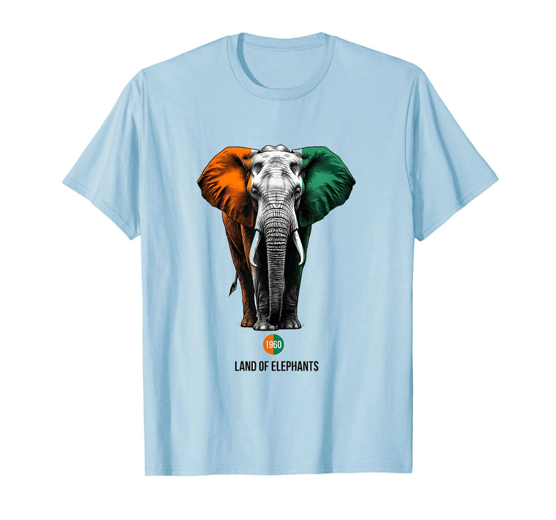 Mademark Land of Elephants, 1960 National Pride Design T-Shirt - Men - Baby Blue