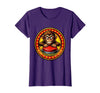 Mademark Eager Monkey Pressing the Big Red Button T-Shirt - Women - Purple