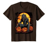 FrightNightFits Werewolf Orange Halloween T-Shirt - Brown