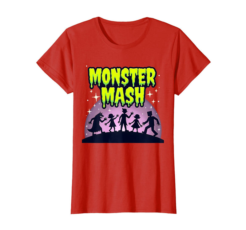 Mademark Halloween - Monsters & Creatures T-Shirt - Red-monster Mash: Spooky Halloween Dance Party for All Ages
