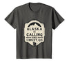 Alaska is Calling and I Must Go Mountains Bear T-Shirt - Asphalt Grey