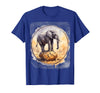 Mademark Elephant Balancing on Desert Rock Graphic T-Shirt - Men - Royal Blue