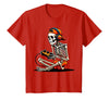 halloween skeleton shirts for teen boys men kids Halloween Skeleton Gamer Video Gaming Funny Gaming Skeleton T-Shirt - Red