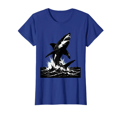 Great White Shark Breaching Ocean Surface T-Shirt