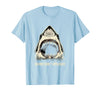 Mademark Sharks Don't Apologize Bold Women's Design T-Shirt - Baby Blue