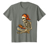 VibeKilla Video Game Halloween Skeleton Gamer Costume T-Shirt - Olive Heather