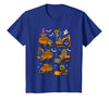 Halloween Tees for Women Men Kids Construction Trucks Excavator Spooky Halloween Toddler Kids T-Shirt - Royal Blue
