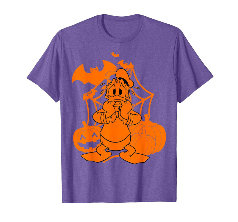 Disney Mickey & Friends Halloween Donald Duck Pumpkins T-Shirt - Purple Heather