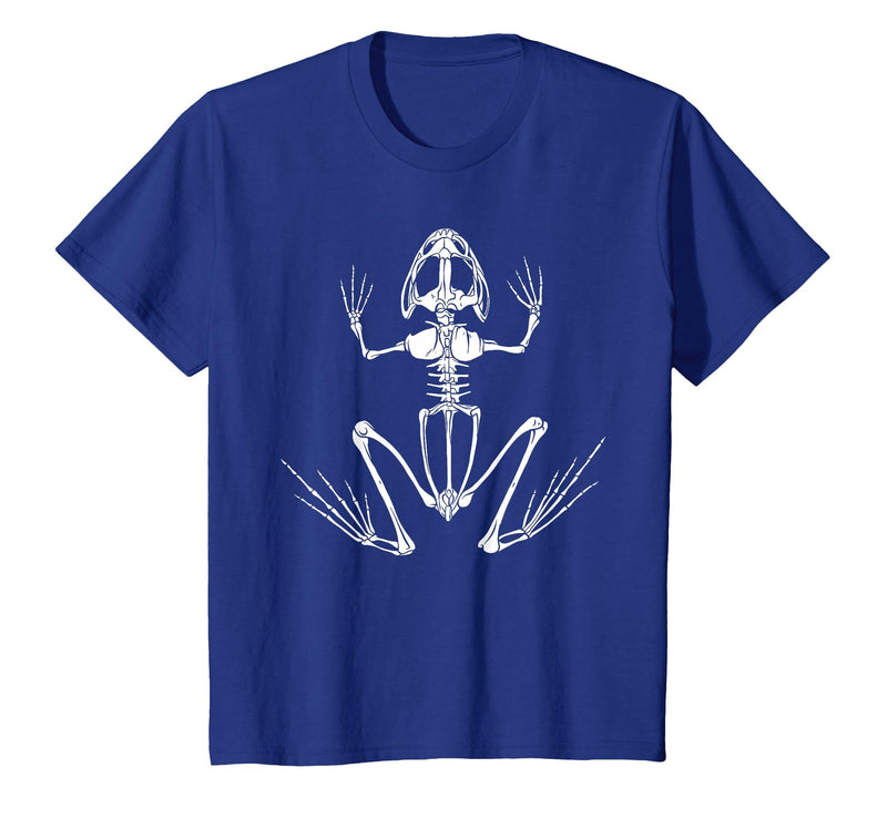 Halloween Shirts Skeleton Frog Women Men Kids Skeleton Frog Lazy Halloween Costume Goth Amphibian Animal T-Shirt - Royal Blue