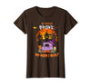Humor Halloween Costume 2020 My Broom Broke So Now I Quilt - Quilting Halloween T-Shirt - Brown
