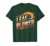 Funny Leaf Blower Fall Costume Couple Halloween Tee T-Shirt - Dark Green