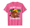 Disney Lion King Lazy Pumbaa Graphic T-Shirt T-Shirt - Pink Heather