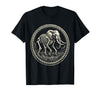 Mademark Elephant Skeleton Mid-Stride Through Tall Grass T-Shirt - Men - Black
