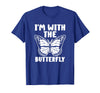 Im With Butterfly Halloween Costume Party Gift I'm with Butterfly Halloween Costume Matching Couples Party T-Shirt - Royal