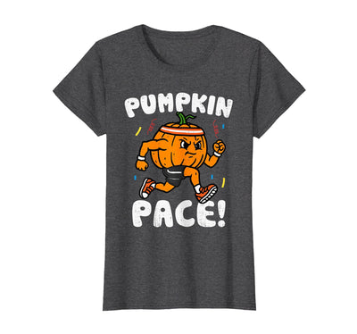 Halloween Tees for Women Men Kids Pumpkin Pace Running Halloween Fall Run Costume Funny T-Shirt