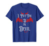 I Put the D in Devil Tees I Put the D in Devil Funny Halloween Matching Couple T-Shirt - Royal Blue