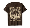 Vitage Girls Trip Salem Halloween Womens Funny Tee Retro Girls Trip Salem 1692 They Missed One Witch Halloween T-Shirt -